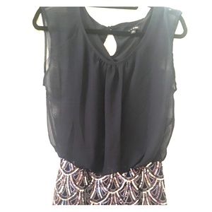 Navy blue and sequin dress